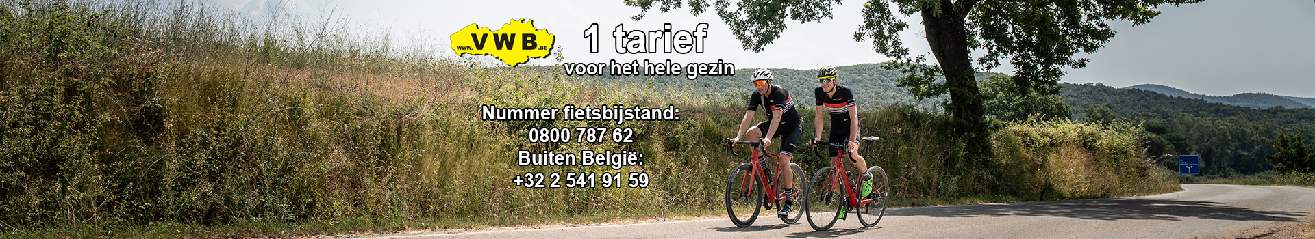 Fietsverzekering
Fietsbijstand
€40 voor heel het gezin